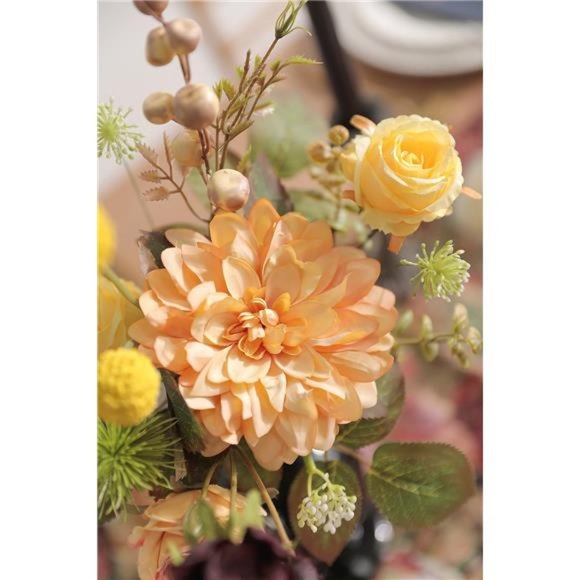 Artificial Flowers Combo Box Set Gradient Color Flower Leaf w/ Stems DIY Wedding - Picture 2 of 6